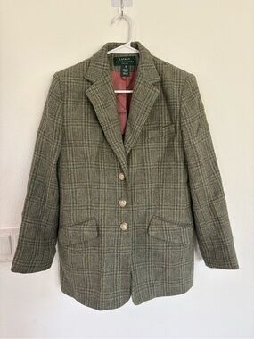 Lauren Ralph Lauren Vintage Plaid Wool Blazer